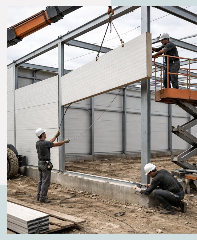 Строительство складов из сэндвич панелей в Иркутске под ключ